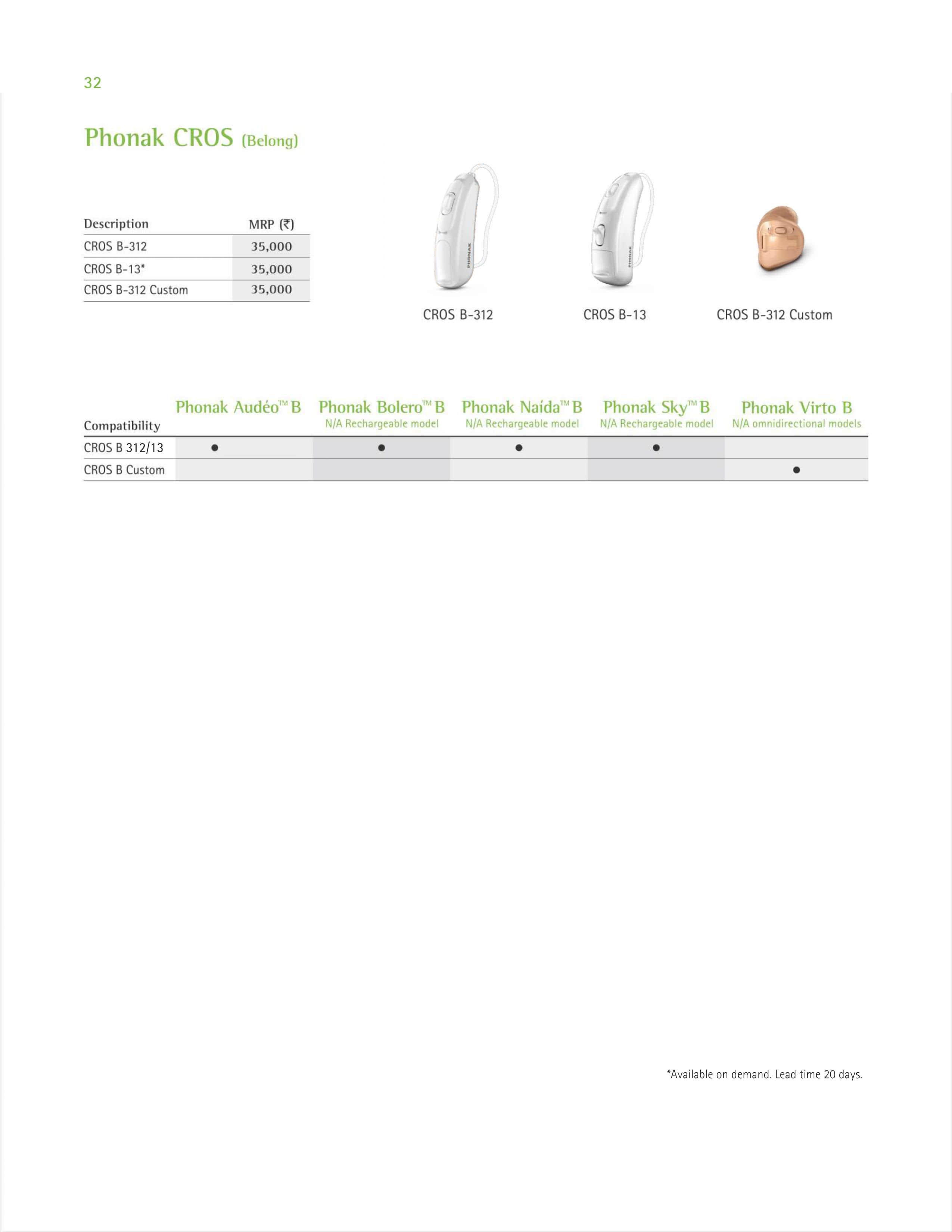 Phonak Hearing Aid Price list Page33