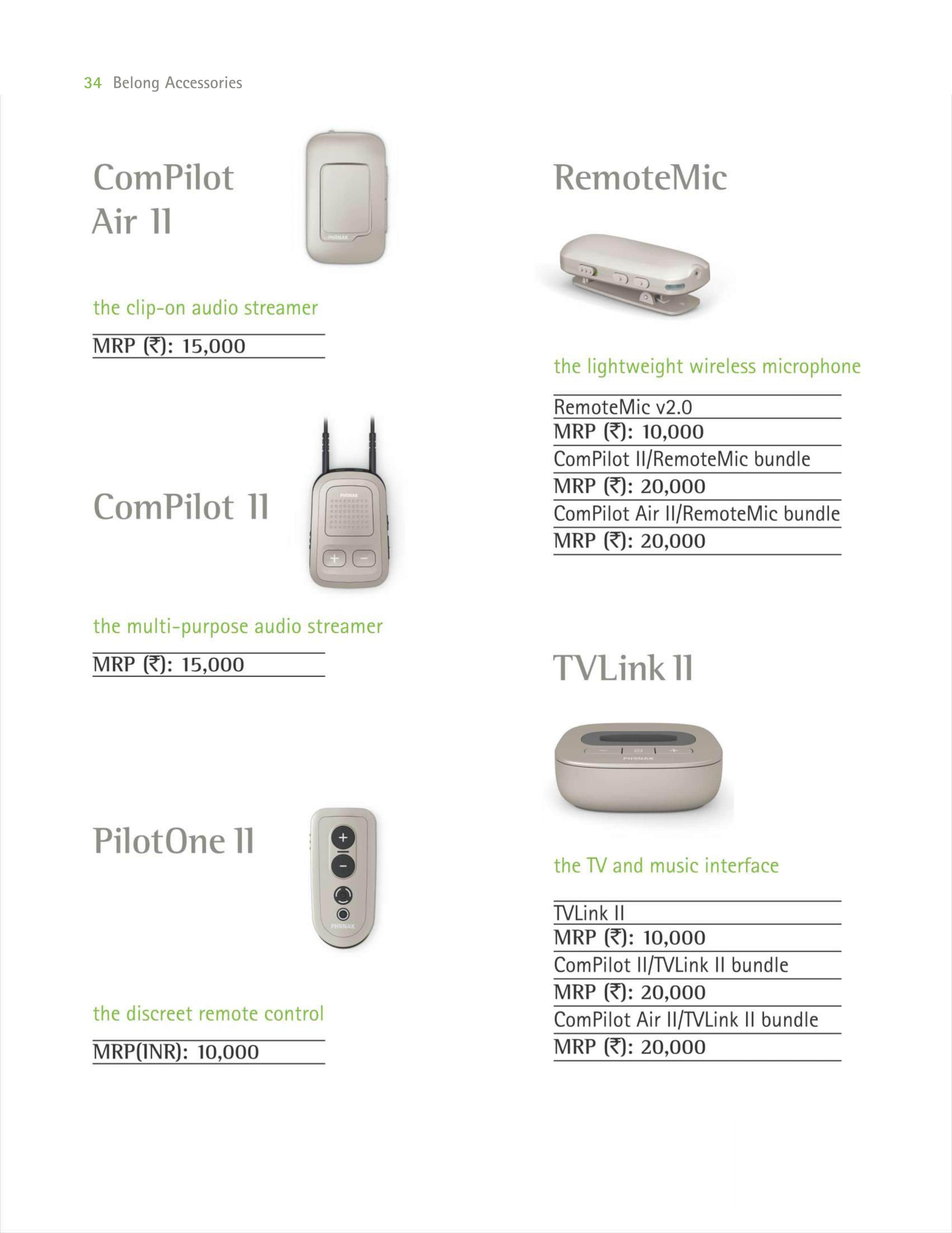 Phonak Hearing Aid Price list Page35